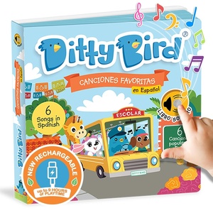 image:imageDitty Bird  Canciones Favoritas  Interactive Musical Sound book for toddlers 1 3  Bilingual Libro sonoro en espaol Las Ruedas del Autobs Spanish Edition