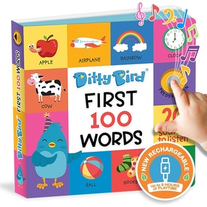 image:imageDitty Bird  First 100 Words Interactive Sound Book for toddlers 1 3  speech therapy  Educational Learning books for 1 year old