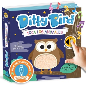 image:imageDitty Bird  Toca los Animales  Interactive Sensory Sound book for babies 6  18 months  Touch and Feel Spanish books with textures Early learning toy for infant Spanish Edition