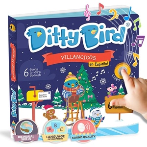image:imageDitty Bird Spanish Christmas Musical Book for Toddlers  Interactive Bilingual Sound Book with Jingle Bells amp Holiday Songs for Babies 13  Sturdy Baby Book amp Xmas Music Toy