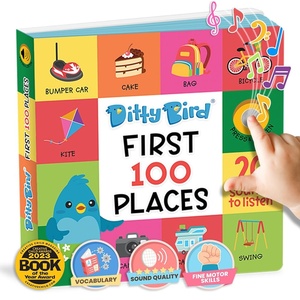 image:imageDitty Bird Talking Books 100 Places  100 Words for Vocabulary amp Speech Learning  Sound Books for Toddlers 13  Childrens Interactive Toddler Books with Great Pictures  Sturdy Baby Sound Books